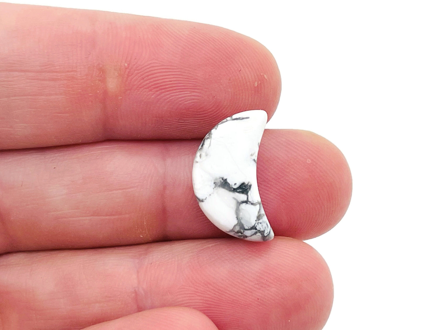 Howlite Gemstone Moon - 20mm - MO1012