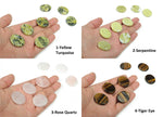 Mixed crystal flat gemstone slab from GemstoneGO, showcasing vibrant healing crystals with colorful, polished surfaces.