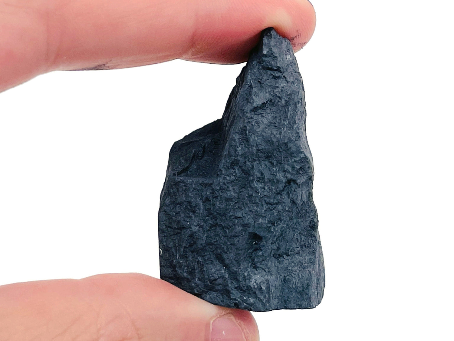 Raw Shungite gemstone from GemstoneGO, showing its natural black, rough-textured mineral with unique mineral formations.