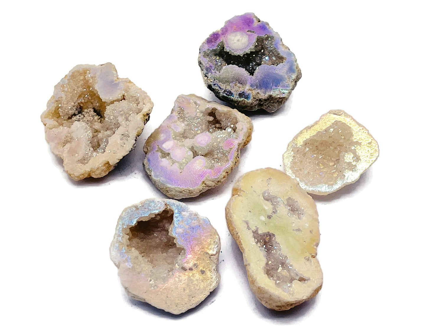 Angel Aura Oco Agate Geode Raw Crystal - RA1158
