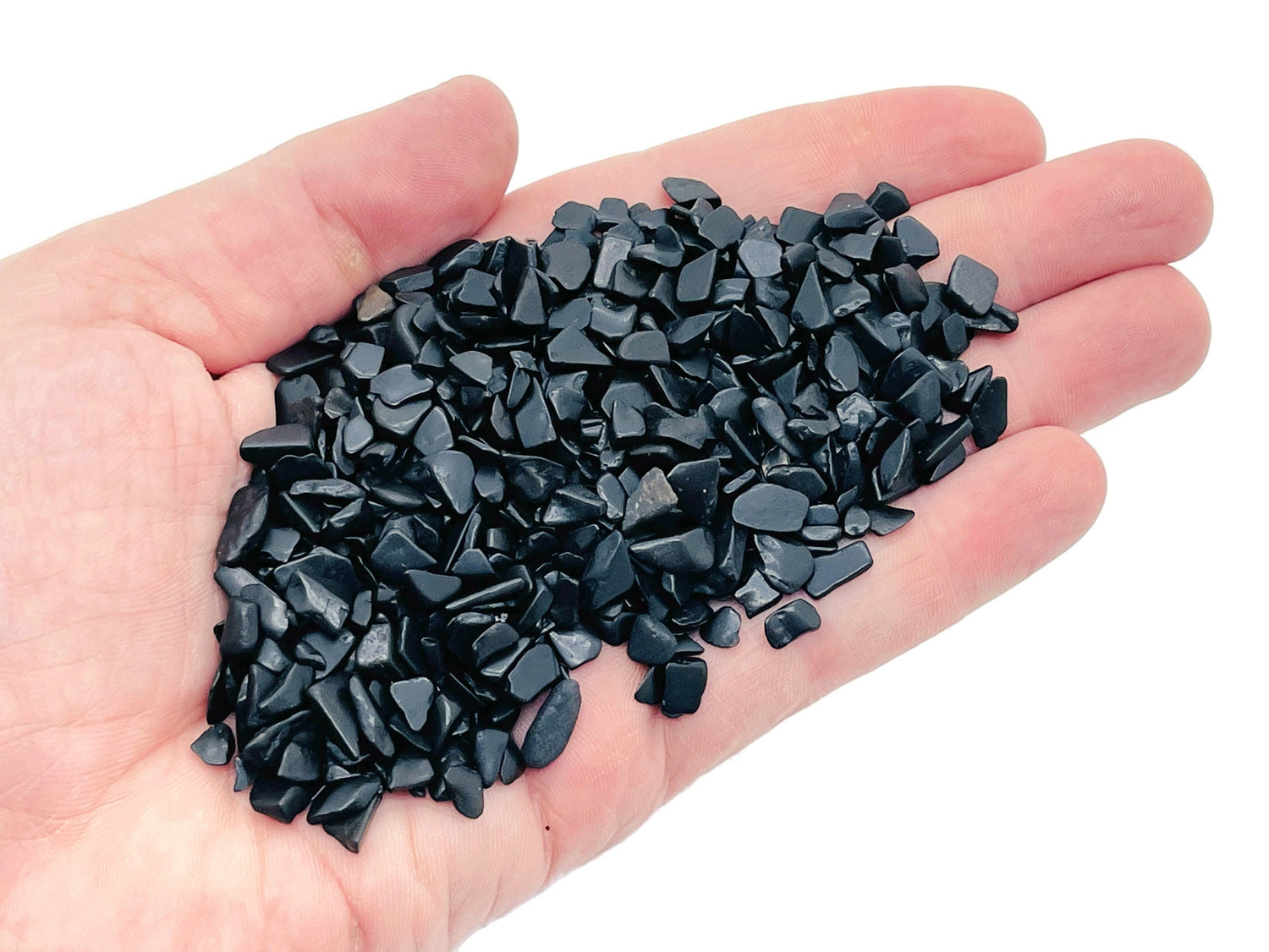 Shungite Crystal Chips - Semi Tumbled Stone - Bulk - 5-7mm - CP1208