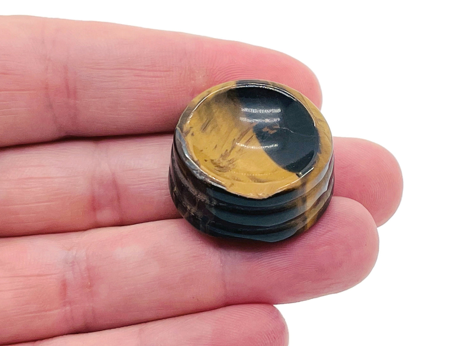 Tiger Eye Crystal Sphere Stand - Carved Gemstone - Home Decor - SD1002