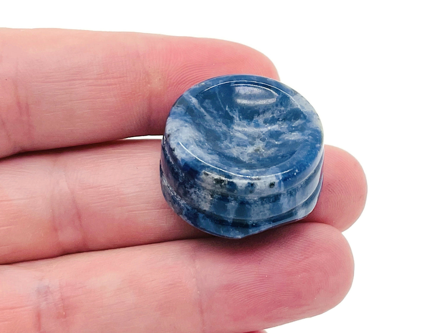 Sodalite Crystal Sphere Stand - Carved Gemstone - Home Decor - SD1013