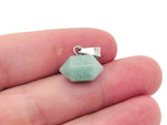 Aventurine point crystal pendant from GemstoneGO, showcasing a green gemstone with natural stone texture for jewelry making.