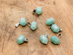 Aventurine point crystal pendant from GemstoneGO, featuring a polished green gemstone with natural inclusions, perfect for jewelry making.
