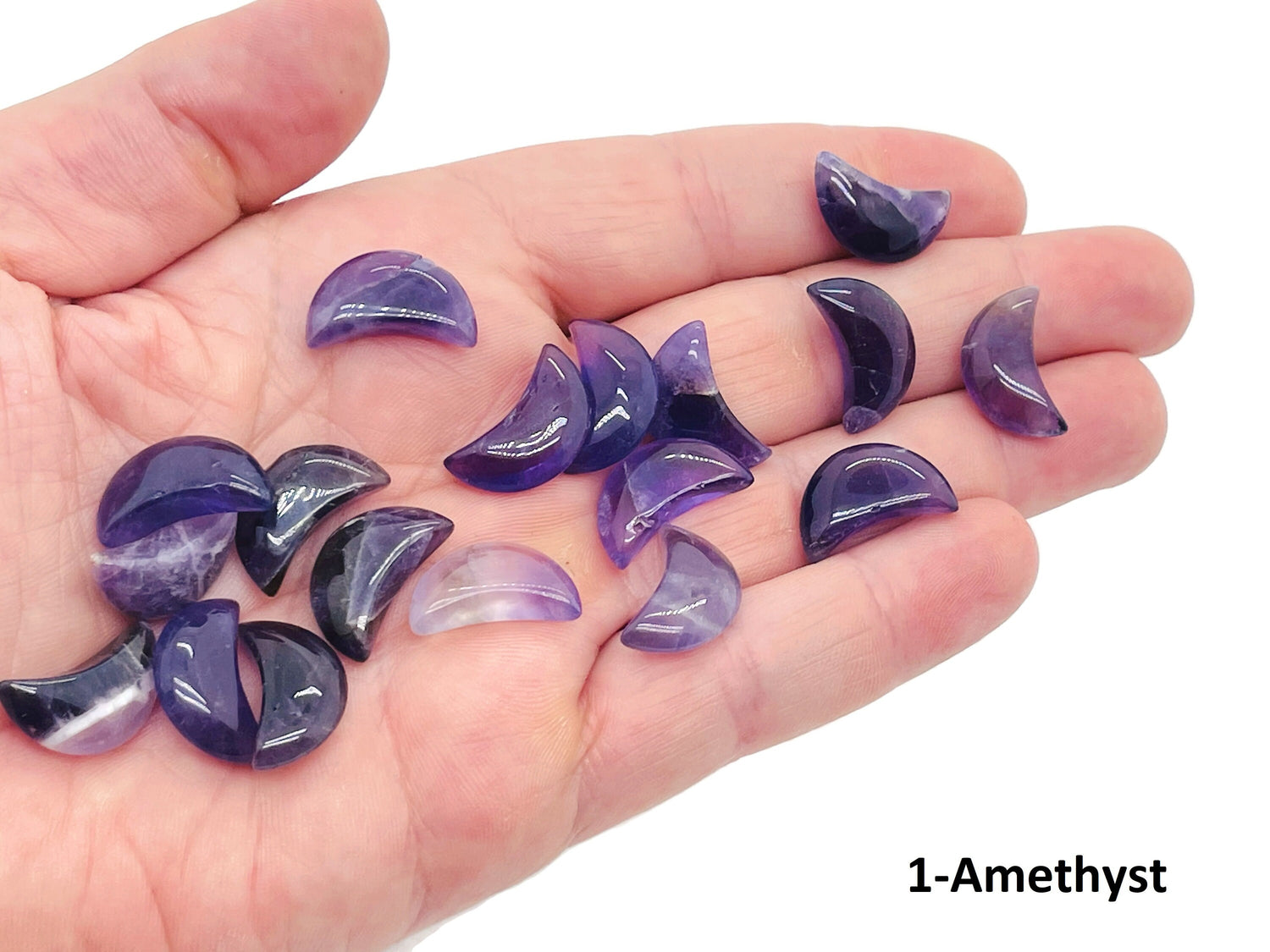 Crystal Moon Gemstone - 20mm - MIX