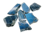 Labradorite flat gemstone slab with iridescent blue and green flashes, showcasing natural crystal pattern and polished surface.