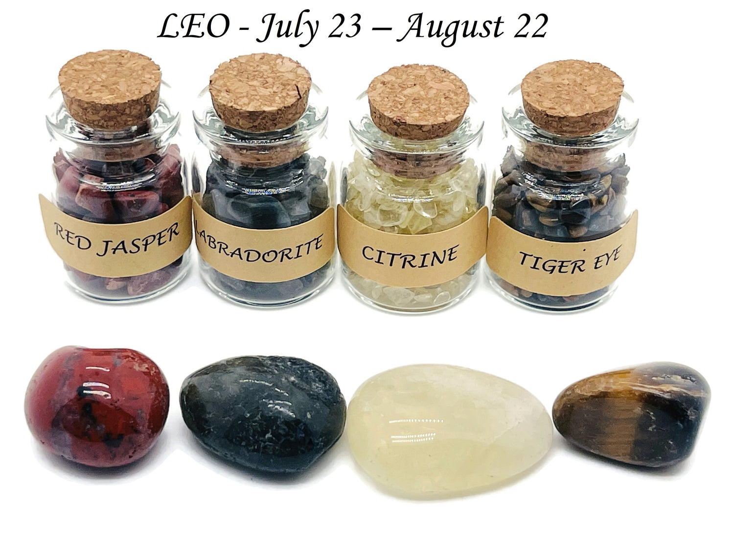 Cristal du zodiaque Lion - Pierre de naissance du Lion - Choisissez des éclats de cristal et des pierres roulées - Pierre de guérison - Pierres pour vous - LION