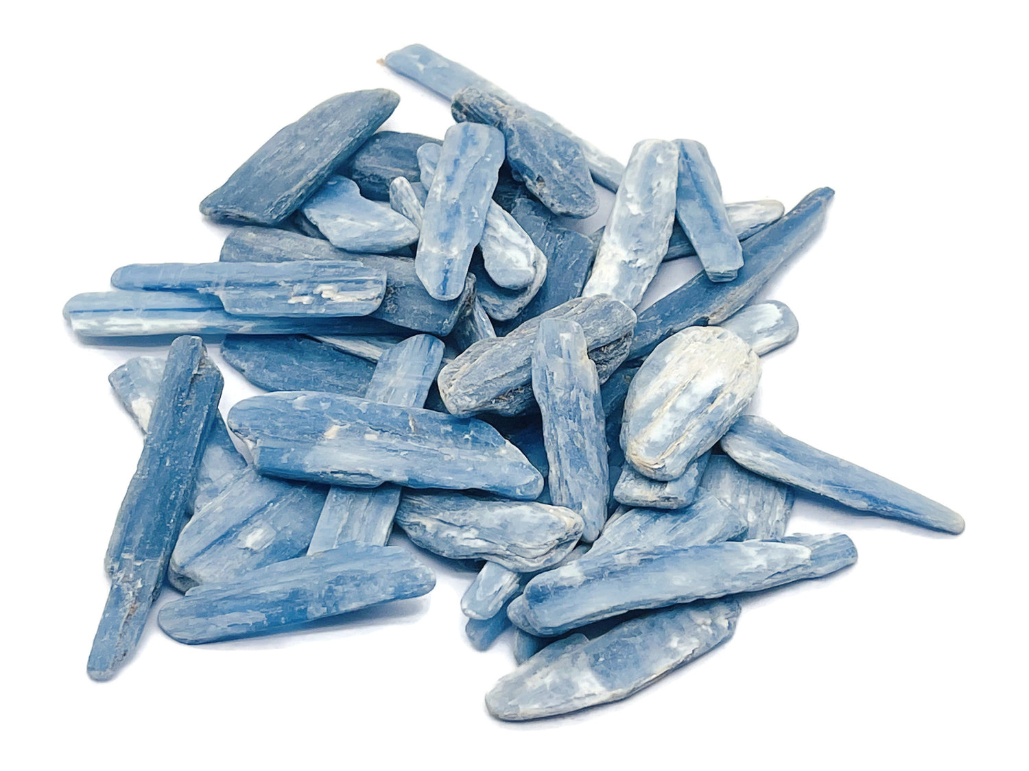 Raw Kyanite gemstone from GemstoneGO, showcasing its blue, fibrous mineral structure and natural rough gemstone appearance.