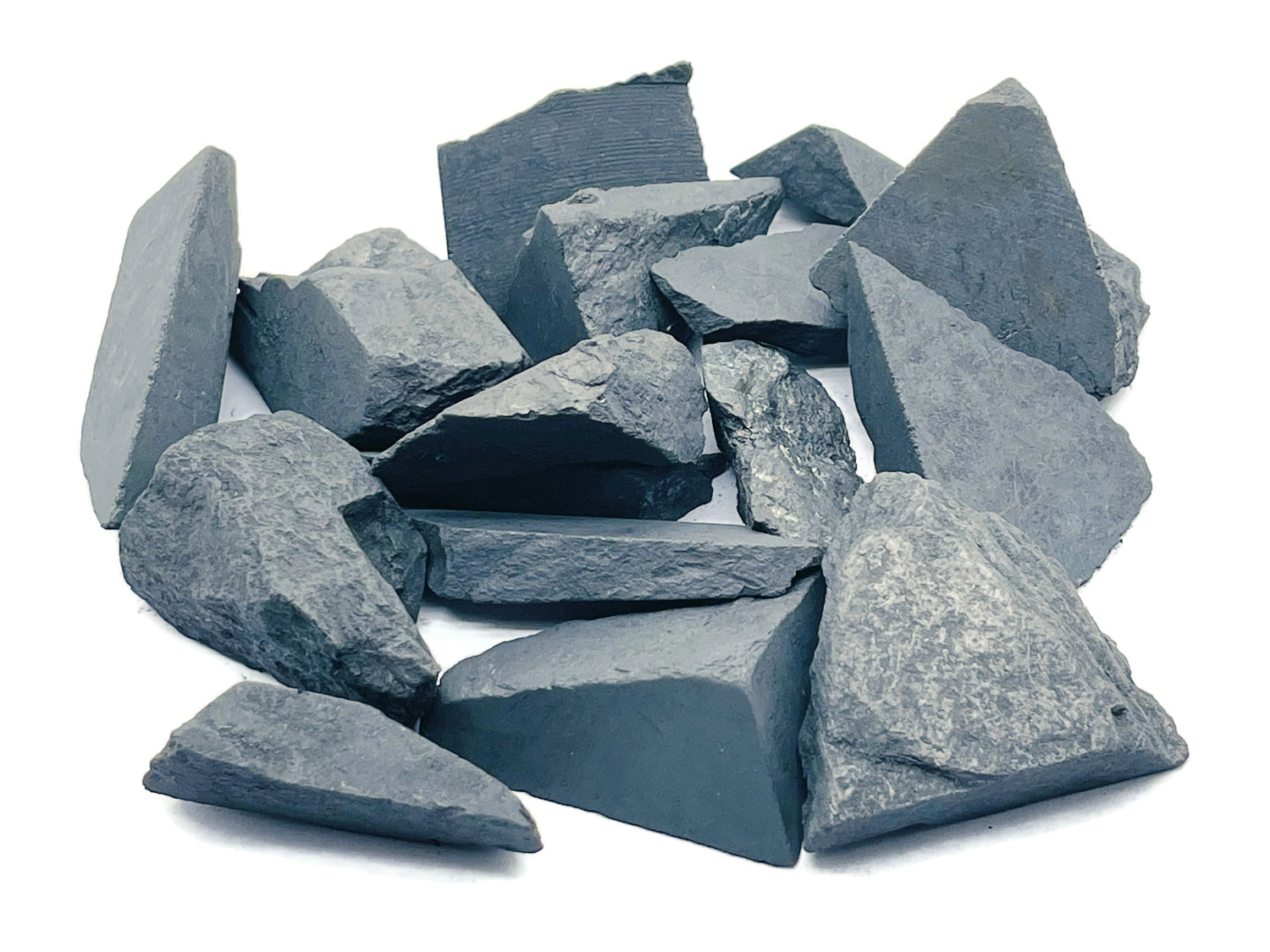 Raw Shungite gemstone from GemstoneGO showing a dark, unpolished mineral with natural rough surface and irregular shape.