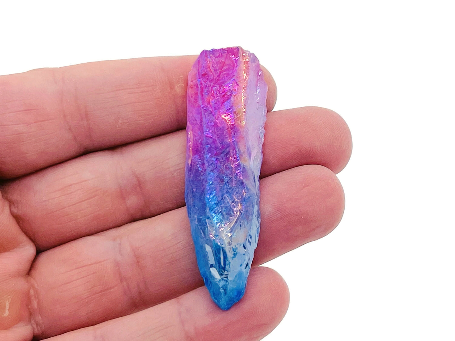 Rainbow Aura Quartz Point - Raw Stone - RA1130