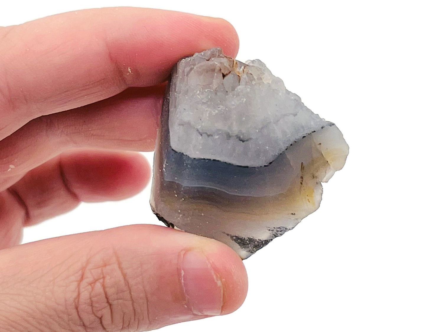 Agate grise brute ?€? Agate grise brute ?€? Cristal brut ?€? Morceaux de pierres - RA1132