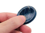 Sodalite worry stone from GemstoneGO, smooth 4.5x3.5cm calming crystal for stress relief and meditation.