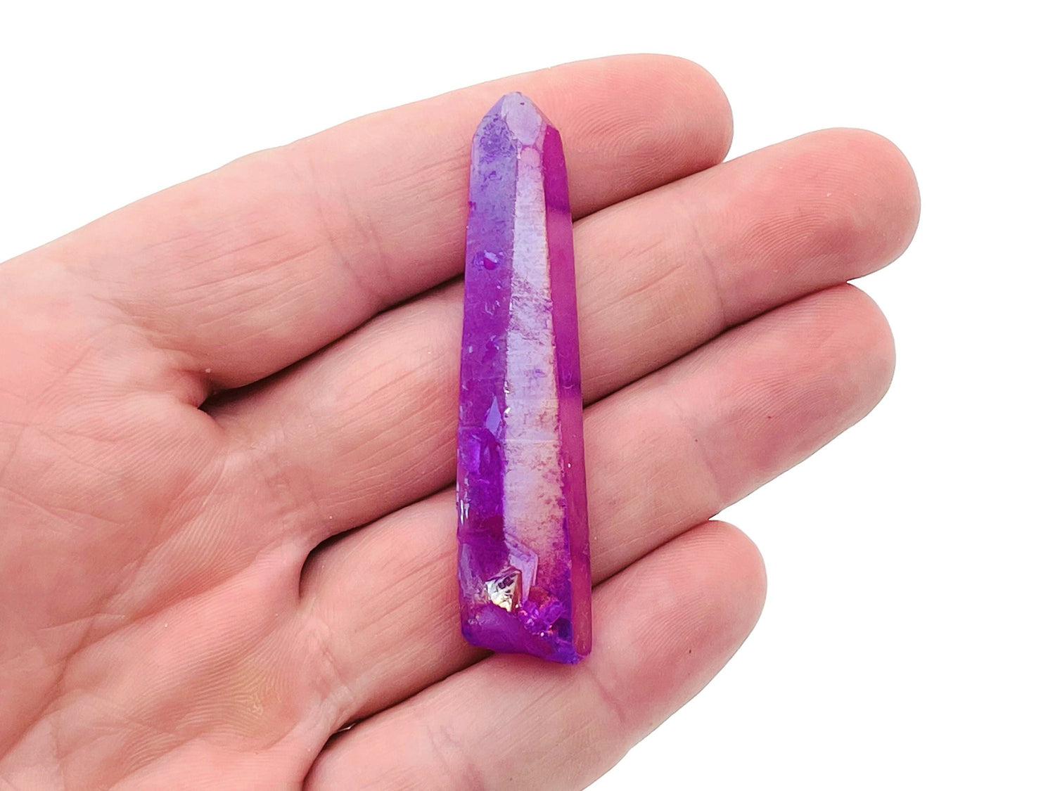 Purple Aura Quartz Point Gemstone - Raw Stone - RA1148