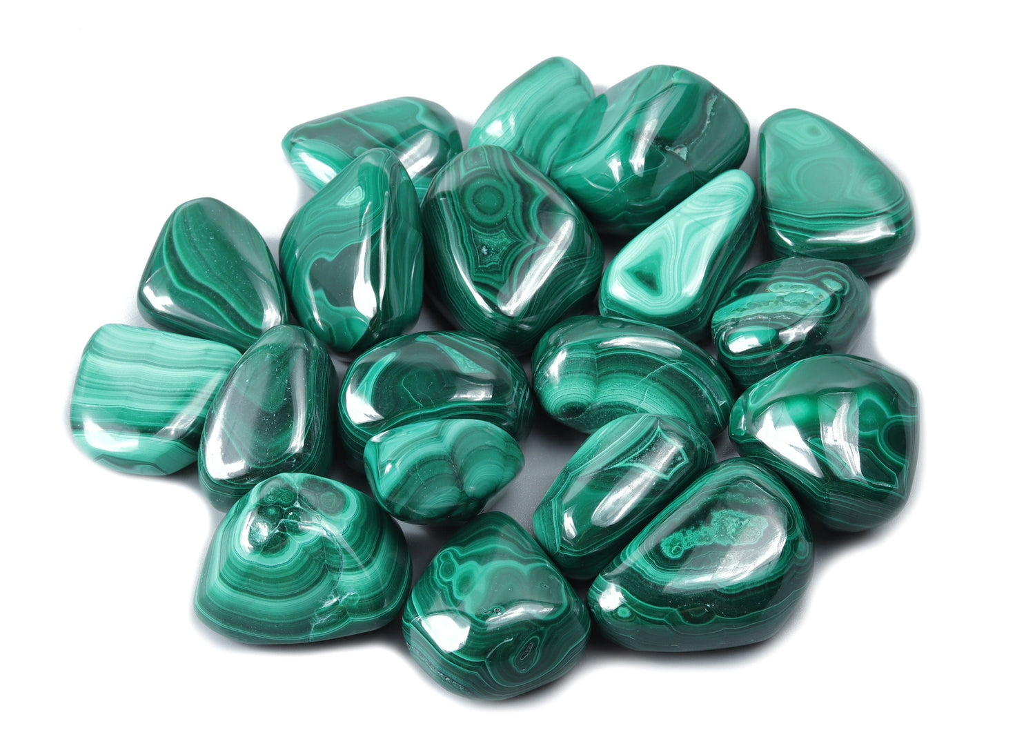 Pierre roulée de malachite - Malachite A++ - Pierre précieuse non montée - Pierre précieuse verte naturelle - TU1221