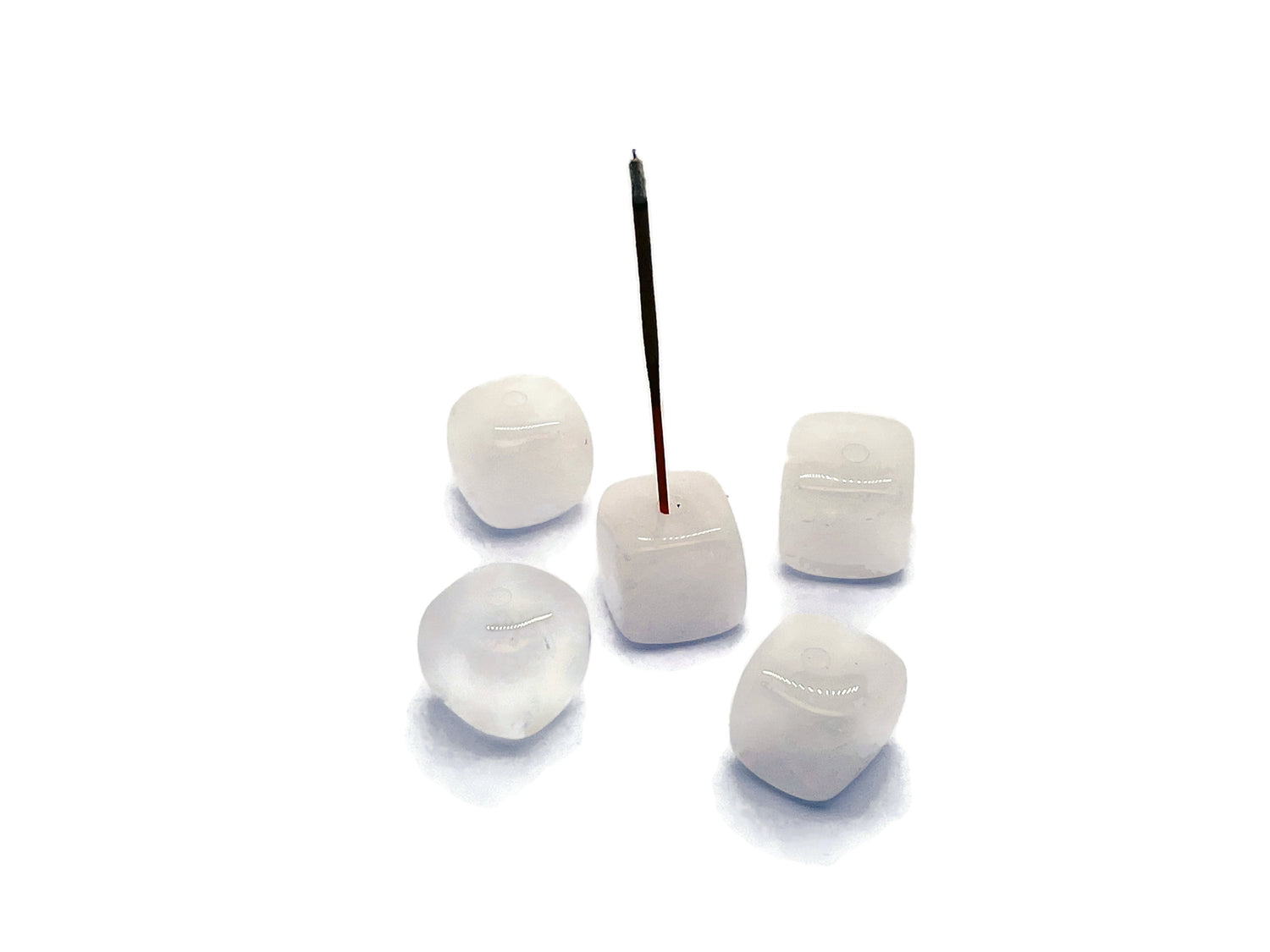 Clear Quartz Crystal Incense Holder - Crystal Stone Incense Stick Holder - Handmade Carving - IN1003