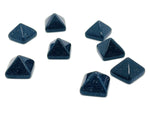 Blue Goldstone pyramid gemstone carving, 14mm, showcasing sparkling blue and gold flecks, crafted by GemstoneGO.