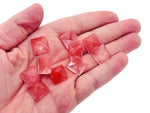 14mm Cherry Quartz pyramid gemstone carving from GemstoneGO, showcasing a vibrant red quartz with detailed pyramid shape.