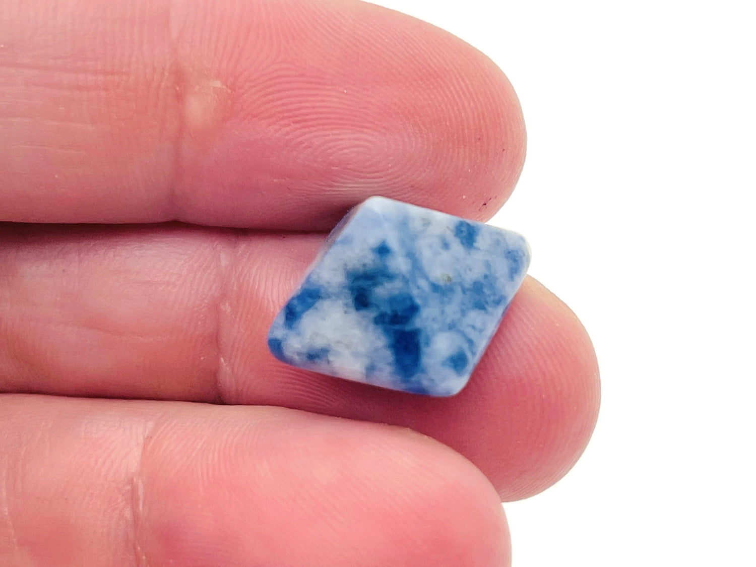 Jaspe Azul con Puntos - Pirámide Tallada - 14mm - PY1015