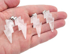 Clear Quartz Lightning Crystal pendant featuring a striking lightning-shaped gemstone from GemstoneGO.