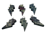 Dragon Blood Jasper lightning crystal pendant featuring vibrant red and black stone, crafted by GemstoneGO for unique jewelry.