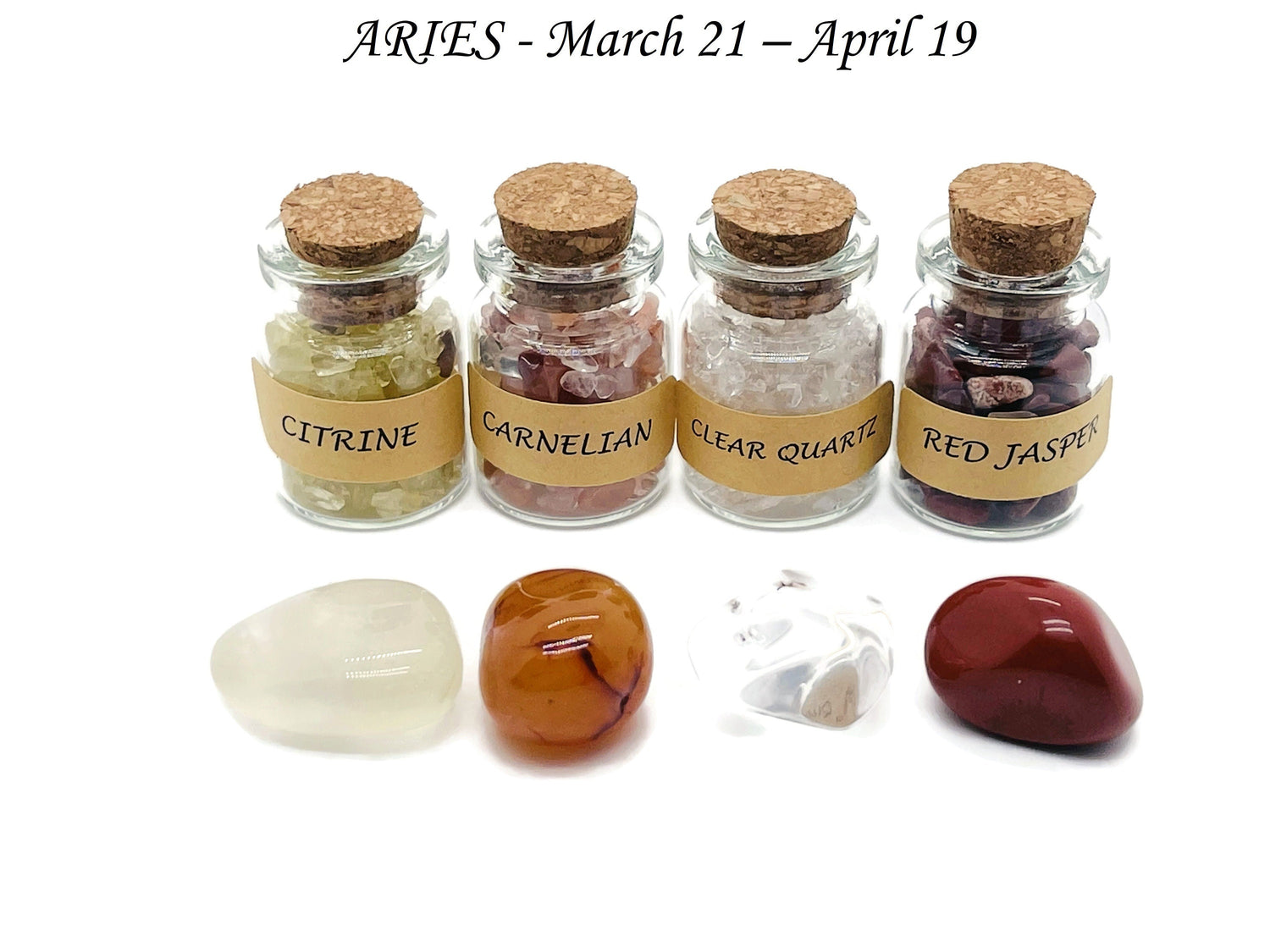 Cristal du zodiaque Bélier - Pierre de naissance du Bélier - Choisissez des éclats de cristal et des pierres roulées - Pierre de guérison - Pierres pour vous - BÉLIER