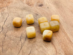 Yellow aventurine crystal incense holder with carved design, handmade gemstone stick holder for incense sticks.