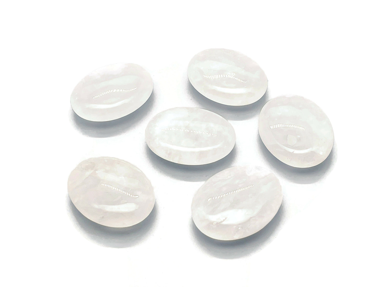 Clear Quartz Palm Gemstone - Spa Stone - 45x35mm - PA1034