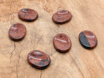 Mahogany Obsidian worry stone from GemstoneGO, 4.5x3.5cm, smooth and polished crystal for stress relief and meditation.