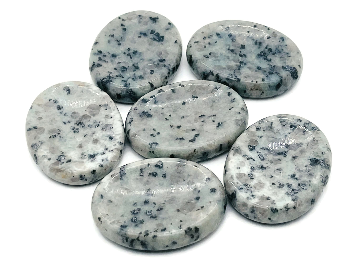 Kiwi Jasper worry stone from GemstoneGO, 4.5x3.5cm, smooth soothing crystal for stress relief and relaxation.