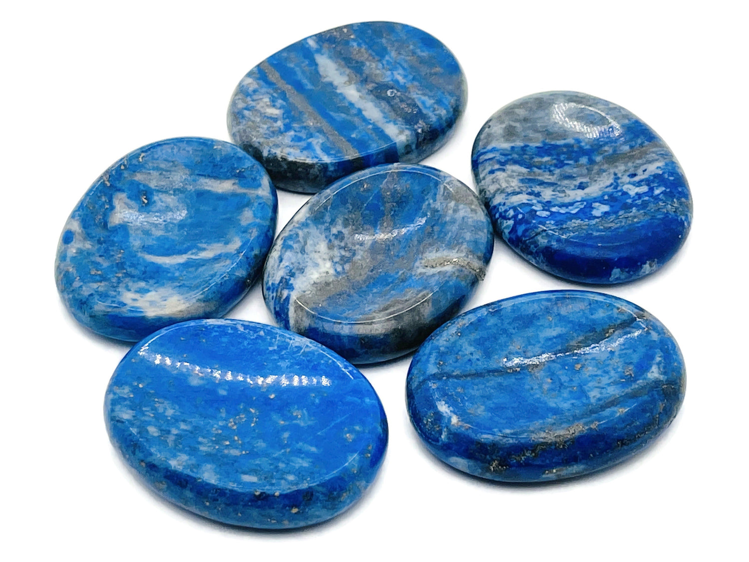 Pierre anti-stress en lapis-lazuli ?€? Pierre anti-stress en cristal ?€? Pierre de poche ?€? Cristal de guérison - 4,5 x 3,5 cm - WO1054