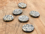 Dalmatian Jasper worry stone from GemstoneGO, 4.5x3.5cm soothing crystal for stress relief and meditation.