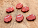 Red Jasper worry stone from GemstoneGO, 4.5x3.5cm soothing crystal for stress relief, smooth polished surface.