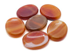 Carnelian worry stone from GemstoneGO, 4.5x3.5cm, smooth soothing crystal for stress relief and meditation.