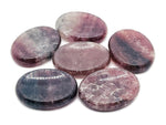Strawberry Quartz worry stone from GemstoneGO, smooth 4.5x3.5cm crystal for stress relief and meditation.