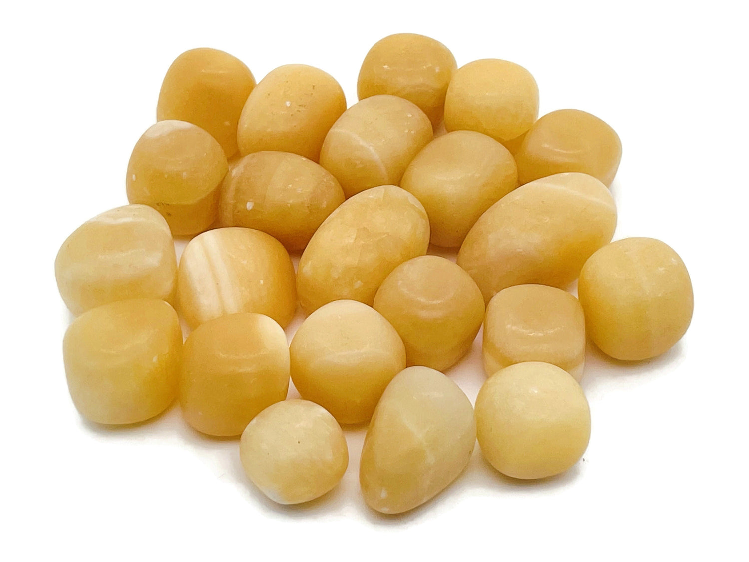 Pierre roulée de calcite jaune - TU1107