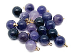 Amethyst ball beads crystal pendant from GemstoneGO, showcasing a purple gemstone pendant with polished smooth surface.