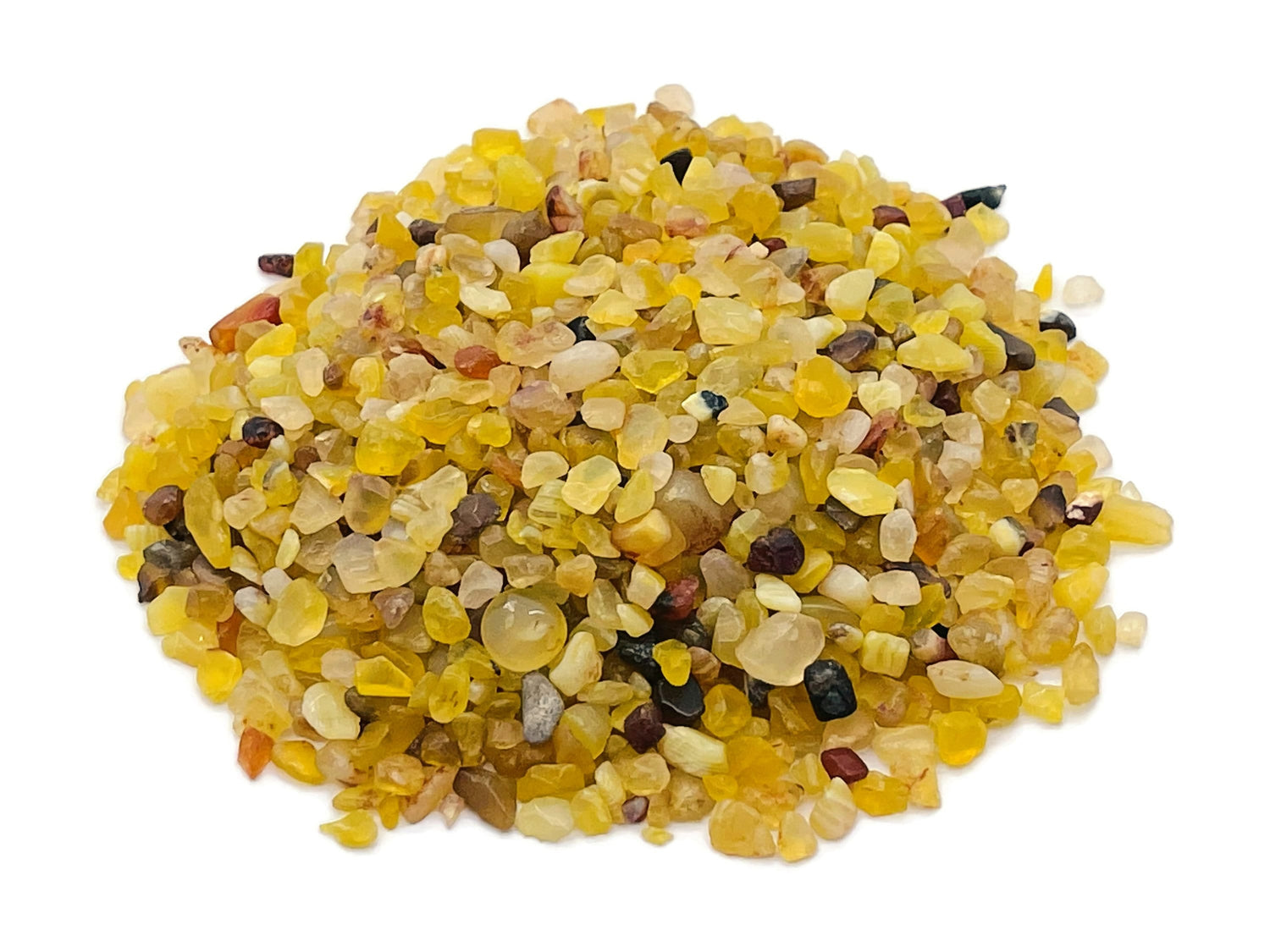 Éclats d'agate jaune ?€? Éclats de pierres précieuses ?€? Éclats de cristal semi-polis - Cristal en vrac - 2-8 mm - CP1163