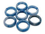 Blue aventurine crystal ring by GemstoneGO featuring a polished blue aventurine gemstone set in a silver band.
