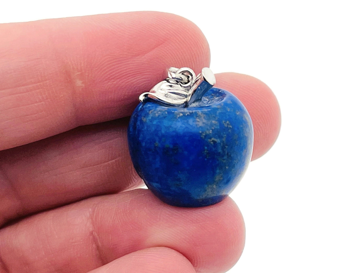 Pendentif pomme en cristal de lapis-lazuli - Pendentif en cristal aux vertus curatives - Mini pendentif en cristal - Cadeaux - NC1851