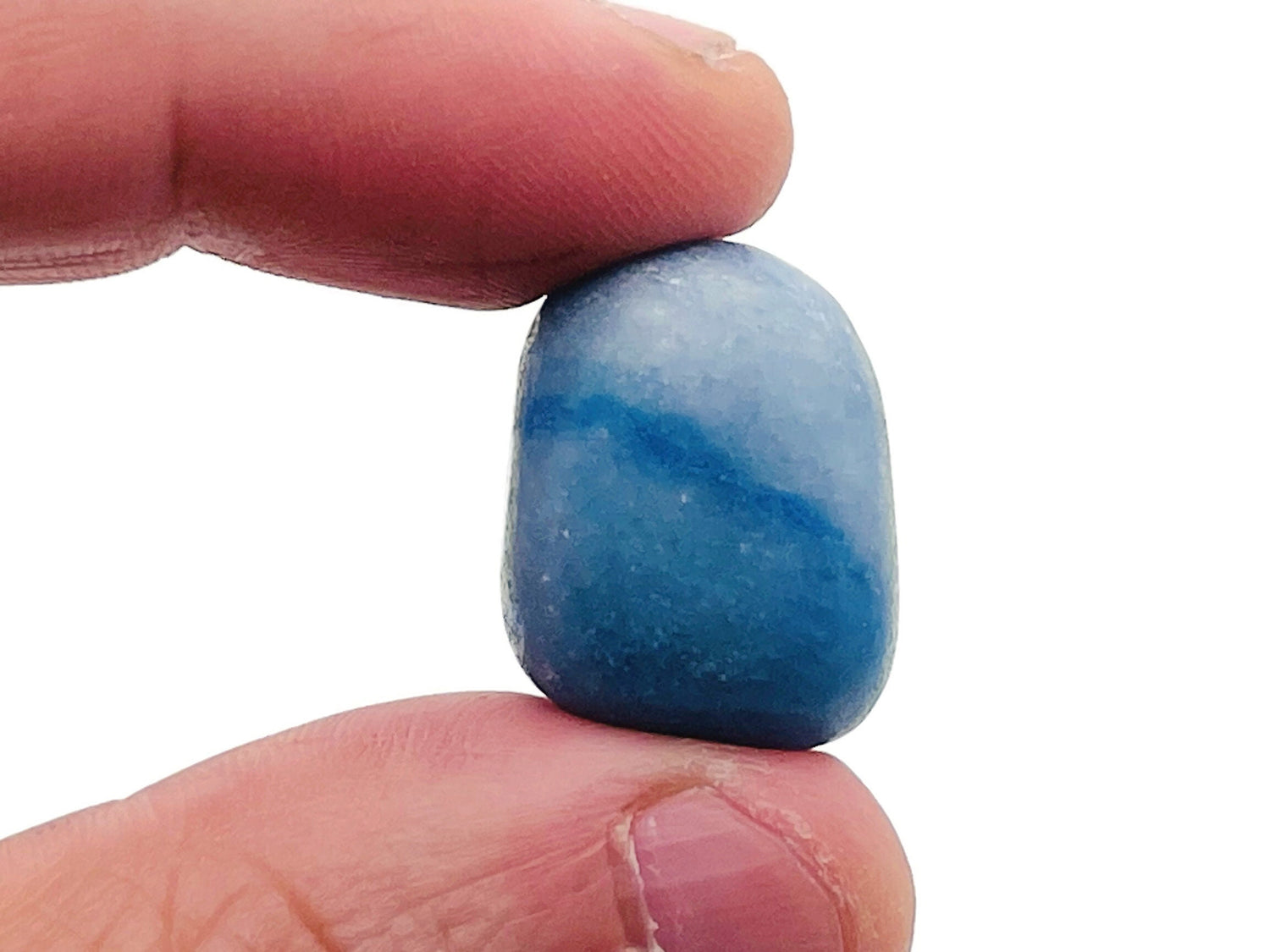 Pierre roulée d'aventurine bleue - Aventurine bleue - Jolie pierre bleue ?€? TU1223