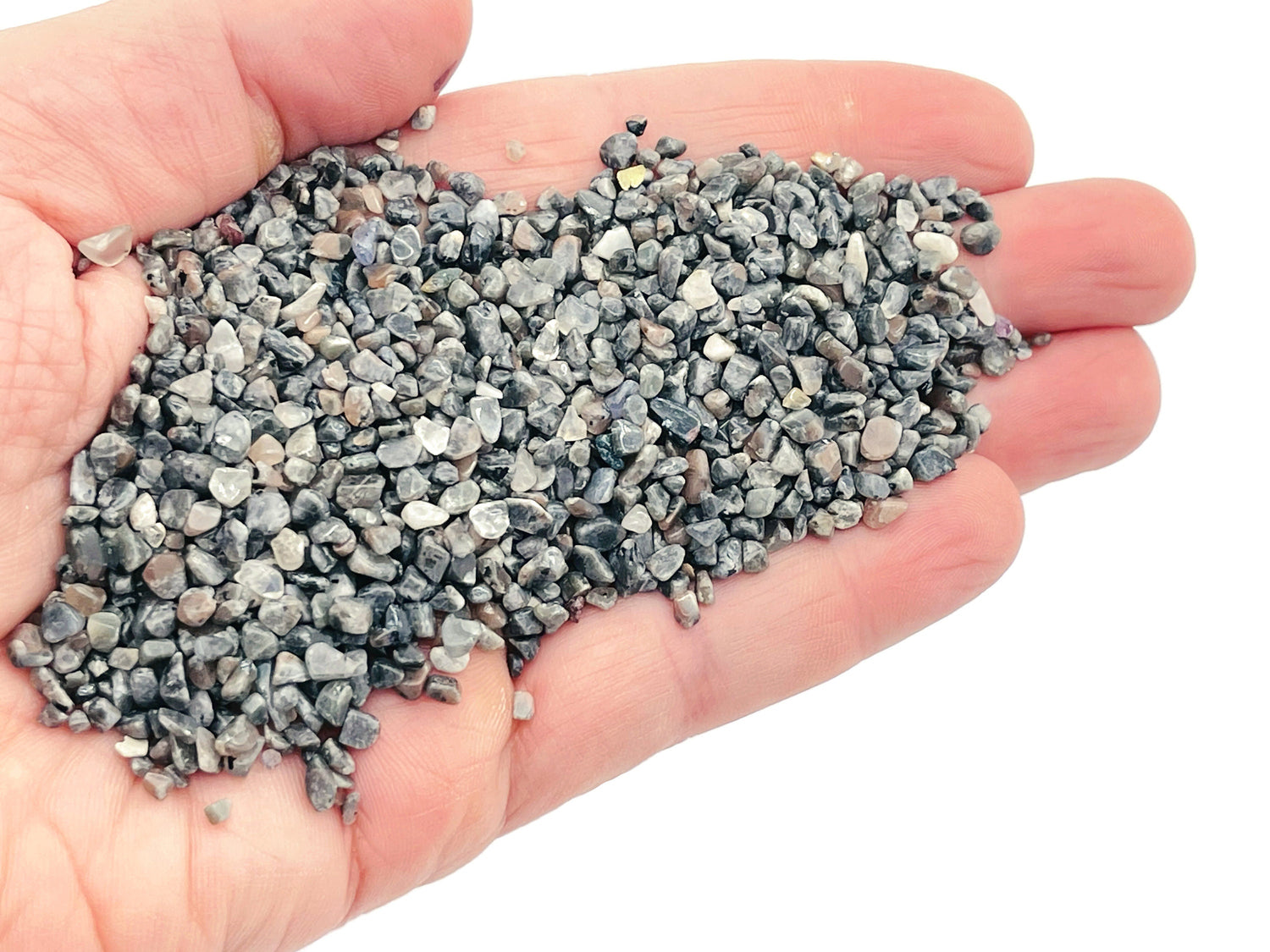 Paillettes de Yooperlite ?€? Paillettes de sodalite fluorescentes ?€? Paillettes de cristal semi-polissées - Cristal en vrac - 2-6 mm - CP1212