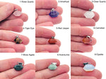 Mini Point Crystal Pendant by GemstoneGO, a terminated crystal for jewelry making supplies, shown in a close-up image.