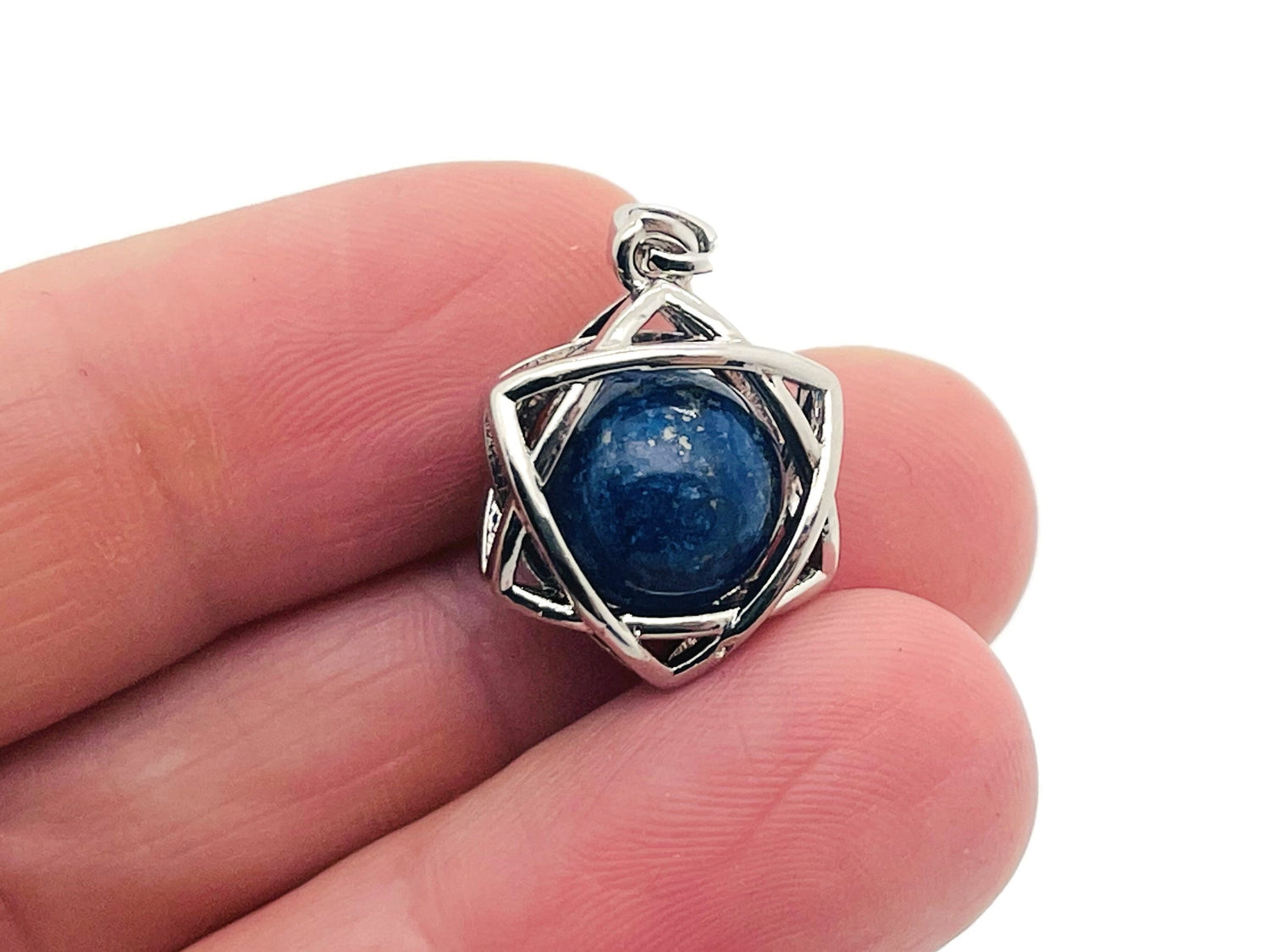 Breloque en lapis-lazuli - Pendentif en cristal - Boucle d'oreille en pierre précieuse - Mini pendentif en cristal - Bijou - NC1194