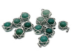 Aventurine crystal pendant necklace by GemstoneGO featuring a polished green aventurine stone on a silver chain.