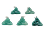 Aventurine Celtic Knot crystal pendant with Trinity crystals from GemstoneGO, featuring intricate Celtic design and green aventurine gemstone.