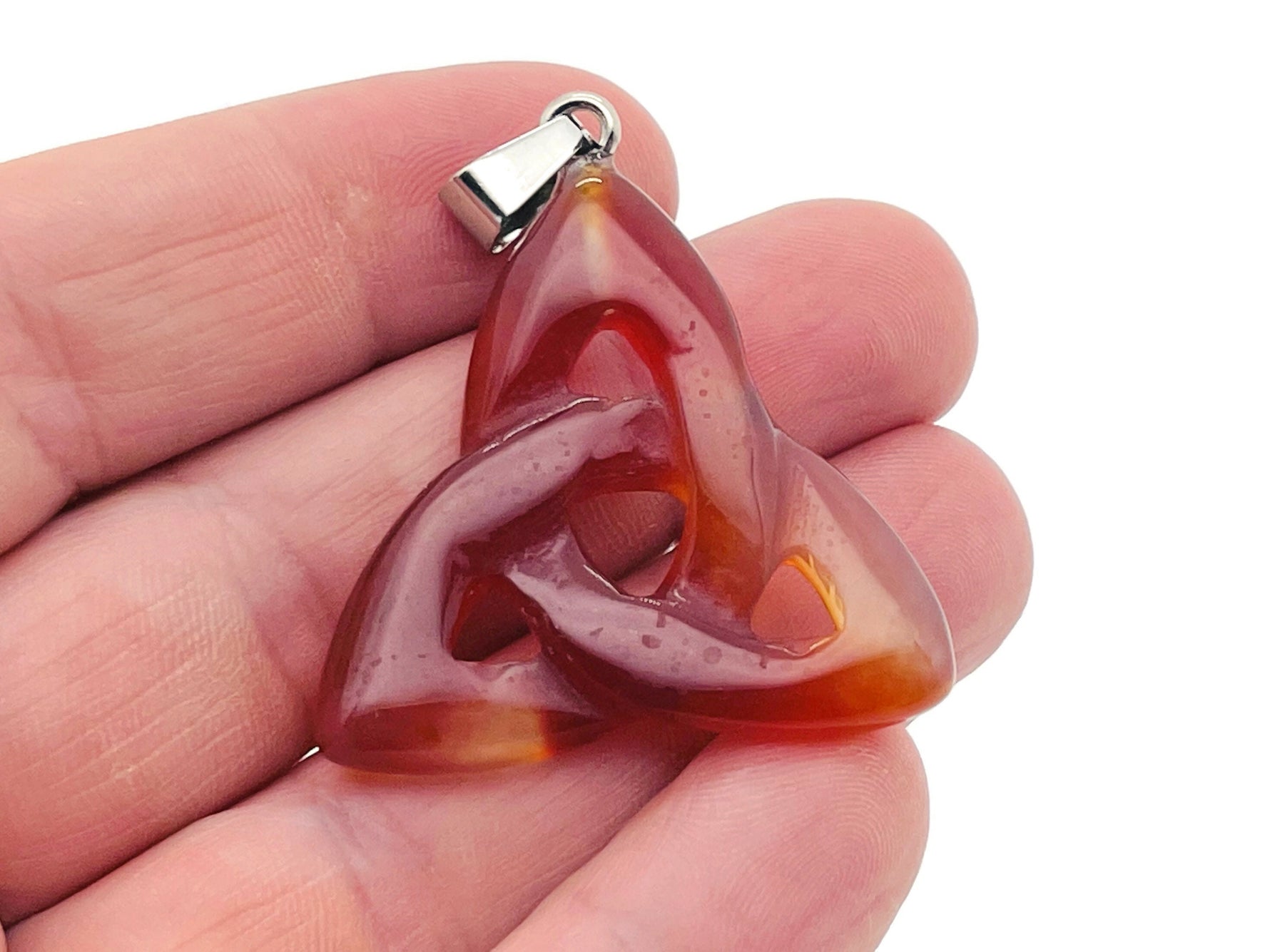 Celtic Knot Crystal Pendant by GemstoneGO featuring Trinity crystals and gemstone accents, elegant jewelry for special occasions.