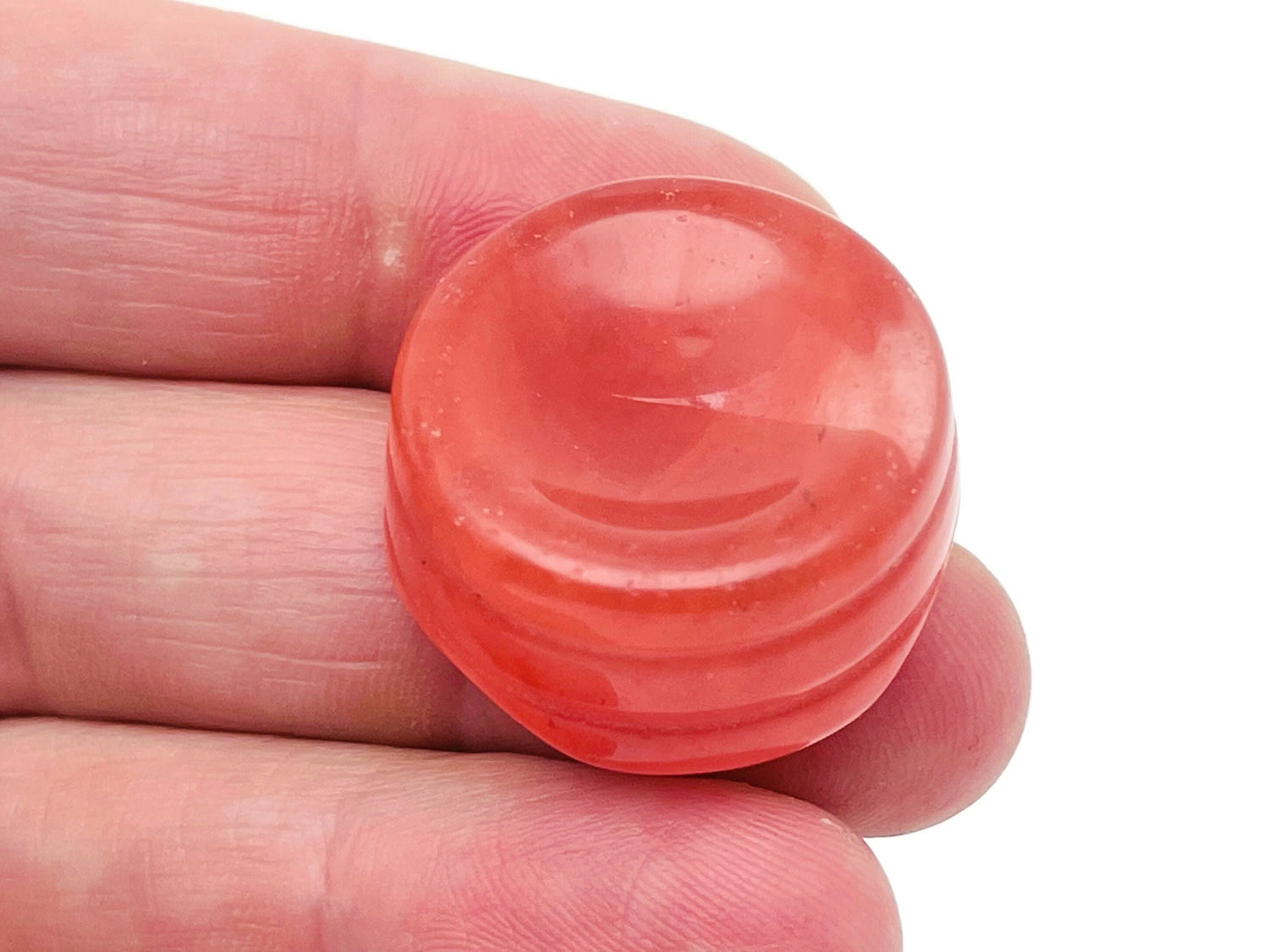 Cherry Quartz Crystal Sphere Stand - Carved Gemstone - Home Decor - SD1024