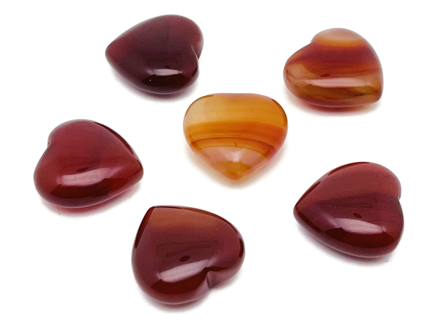 Carnelian Heart Gemstone - 25mm - HE1139