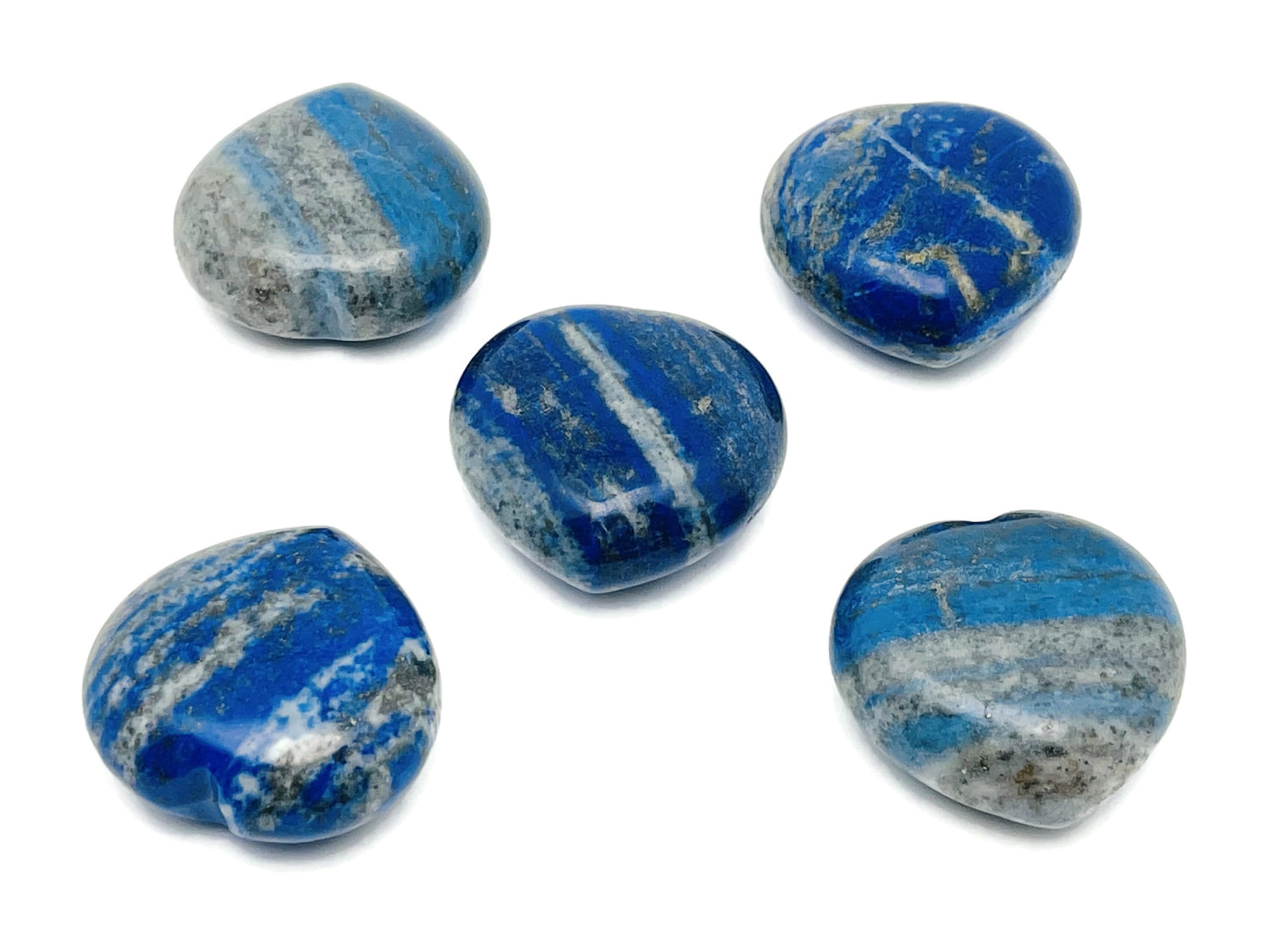 Cœur en lapis-lazuli - Pierre de guérison - Cœur sculpté - Pierres naturelles - 4 cm - HE1244